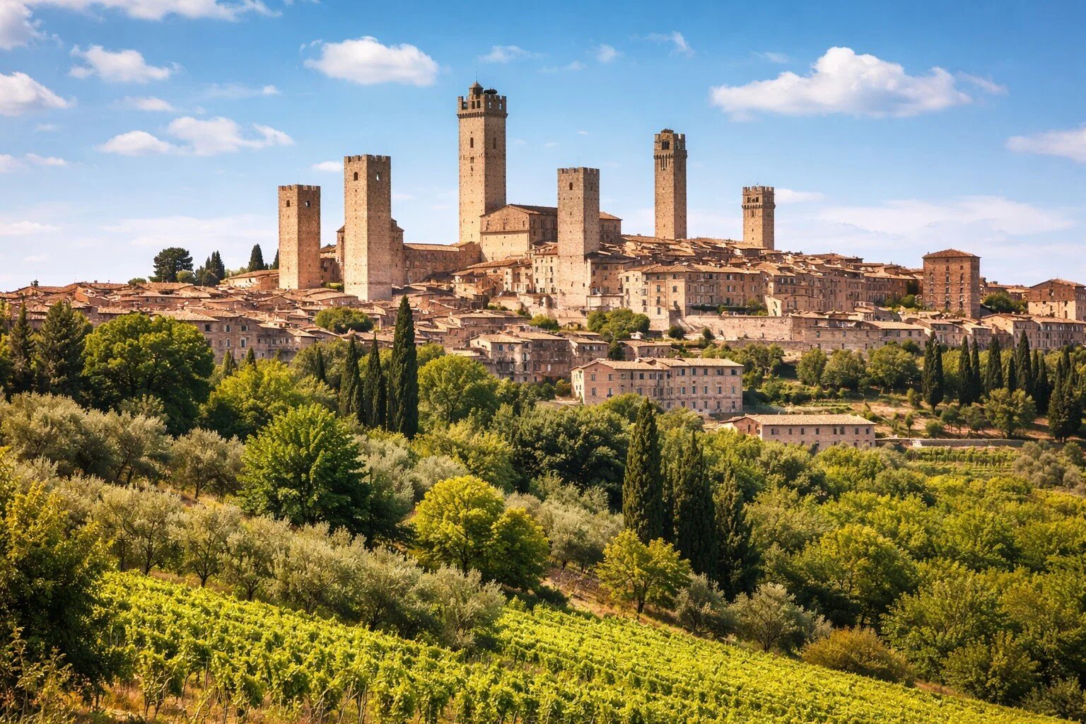 Private transfer stop San Gimignano Tuscany