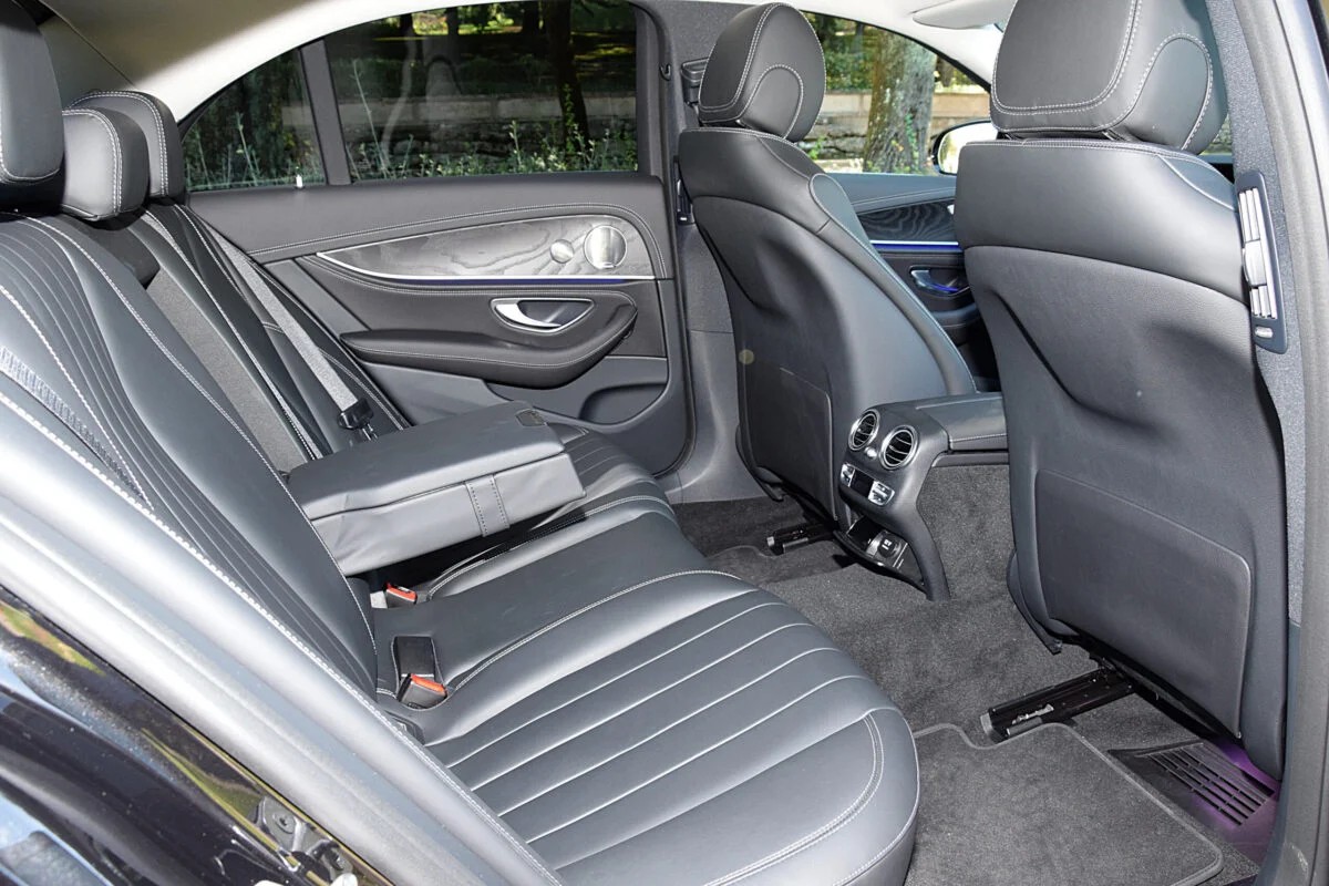 Mercedes E-Class premium cabin chauffeur service Italy